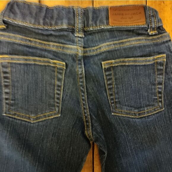Janie and Jack Jeans size 4 boys grey cuff adjustable waist - Picture 6 of 8